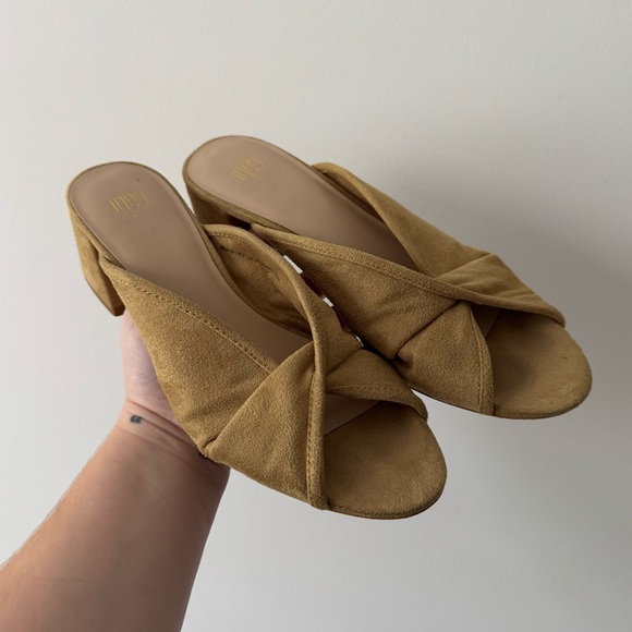 Cabi Suede Leather Heeled Sandals Size 10 - Picture 1 of 8